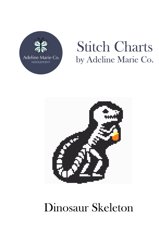 Dino Skeleton Stitch Chart